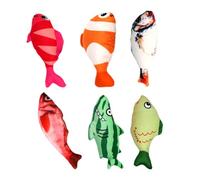 UPKOCH 6pcs Interactive Cat Teaser Fish for Cats Fish for Cats Artificial Fish Models Cat Swimming Fish Simulated Fish Flannel