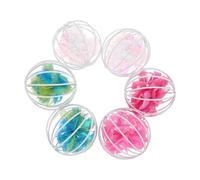 UPKOCH 6pcs Interactive Crinkle Cat Toy Balls Colorful Candy Tone Crinkle Paper Indoor Cat for Kittens Fun Pet