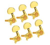 UPKOCH 6pcs Left-handed Guitar Tuning Pegs Large Handle Circular Machine for Electric and Wooden Guitars Fully Sealed for Enhanced Durability and Performance