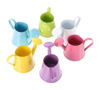 UPKOCH 6Pcs Mini Candy Color Small Kettle Models, Simulation Mini Kettle Decor Set for Dollhouse Accessories, Home Craft Decorations for Miniature Scene Display