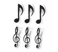 UPKOCH 6pcs Music Book Holder Score Clips Sheet Music Clip Musical Note Stick Notes