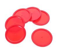 UPKOCH 6pcs Plastic Ice Hockey Pucks Replacement Table Hockey Supplies Desktop Game Accessories for Indoor Game Rooms Bars and Parties