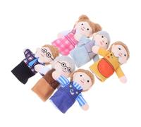 UPKOCH 6pcs Plush Family Finger Puppets for Soft Cute Dolls for Storytelling Role Play Interactive Preschool Learning Fun Hand Puppet