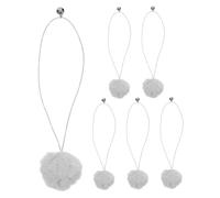 UPKOCH 6pcs Plush Replacement Cat Tree Balls with Bells Hanging Interactive for Indoor Cats Soft Dangling Play Accessories