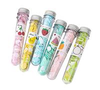 UPKOCH 6PCS Portable Disposable Soap Sheets Travel Soap Flakes for Hand Face Body Washing Compact Lightweight Hand Wash for Camping Hiking Office Home Use Random Fruit Pattern