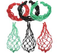 UPKOCH 6pcs Poultry Feeding Mesh Bags for Chicken Duck Goose, Hanging Vegetable and Fruit Holder String Bags, Vertical Net Design for Farm Use Random Color