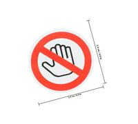 UPKOCH 6pcs Red Self-adhesive Vinyl Warning Labels Do Not Touch Stickers Prohibit Touch Warning Highly Visible Safety Signs for Business and Shop Use