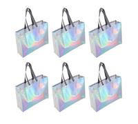UPKOCH 6pcs Reusable Non-woven Fabric Shopping Bags with Handles, Large Capacity Multi-use Portable Grocery Bags for On-site Activities and Amusement Parks