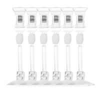 UPKOCH 6pcs Suction Cup Feeding Clamps for Fish Tank Aquarium, Plastic Veggie Clips with Easy Installation and Storage, Feeding Tool for Seaweed and Dried Seaweed Flakes