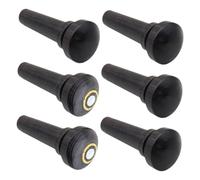 UPKOCH 6pcs Violin Ebony Tail Endpin Pegs Fisheye Non-fisheye Options Violin Part Accessories