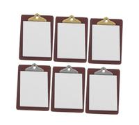 UPKOCH 6pcs Whiteboard Clipboards for Dollhouse Decorative Writing Boards with Paper Holder Realistic Miniature Study Model Accessories for House Scenes