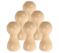 UPKOCH 6pcs Wooden Wall Hook Peg Coat Hook 27x55mm Varnish with M6 Screws Wall Mounted Decorative Elements
