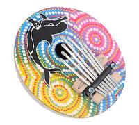 UPKOCH 7-key Kalimba Thumb Piano Mini Musical Instrument for Beginners Colorful Coconut Shell Finger Piano Random Design