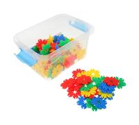 UPKOCH 70pcs Snowflake Building Blocks Set for Preschool with Colorful Interlocking Pieces Educational for Cognitive Development Fine Motor Skills Sensory Exploration Portable Storage
