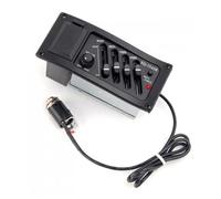 UPKOCH 7545eq Acoustic Guitar Pickup 4 Band Preamp Equalizer Tuner for Guitars Black