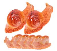 UPKOCH 7Pcs Small Snail Shape Adornments Lifelike Resin Mini Snail Ornaments for Garden Micro Landscape Flowerpot Decoration Charming Rustic Style Animal Figurines