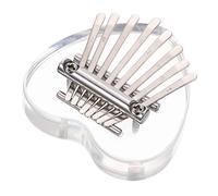 UPKOCH 8-note Mini Kalimba Thumb Piano Portable Colorful Finger Piano for Beginners Musical Instrument Accessories Heart-shaped Design