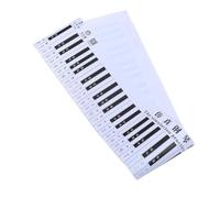 UPKOCH 88-key Piano Keyboard Practice Sticker Chart, 1:1 Scale Simulation with Simplified Notation, Staff, Numbered Finger Guide, Black and White for Teaching and Learning