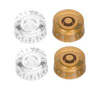 UPKOCH 8pcs Bass Guitar Knobs Replacement Straight Barrel Top Hat Style Volume and Tone Control Caps for Electric Guitars Smooth Precise Classic Design Compatible with Lp Models