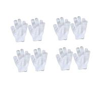 UPKOCH 8pcs Children's Bath Shower Gloves Set with Five-Finger Design, Soft Nylon Material, Easy to Put and Take, Loose Cuff for Comfortable Fit, White Colour Suitable for Bathing