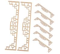 UPKOCH 8pcs Chinese Style Miniature Divider Decorative Screen Model for Dollhouse Furniture Wooden Panels for DIY Sand Table Scene and Artistic Craft Projects