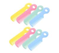 UPKOCH 8pcs Hair Comb for Newborns and Round Tip Detangler Brush for Sensitive Plastic Hair Brush in Pink Yellow Blue Grooming and Scalp Care Tool
