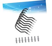 UPKOCH 8pcs Heavy Duty Bike Hook with Bolts for Garage Wall and Ceiling Mount Non-Slip Coated Steel Storage Hooks for All Bike Types Space-Saving Vertical Bicycle Hanger Rack Black