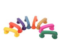UPKOCH 8pcs Lightweight Abs Telephone Receiver Toys for Speech Development and Reading Comprehension, Classroom Play Telephone Teaching Tools Aesthetic Design and Beautiful Colours