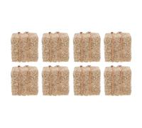 UPKOCH 8PCS Mini Straw Hay Bale Models Sturdy Fade-resistant Faux Haystack Kit for DIY Farm Accessories Dollhouse Craft Tabletop Decoration Educational Outdoor Scene Building