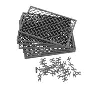 UPKOCH 8pcs Mini Wire Fence Set for Dollhouse and Micro Landscape Scene Layout, Dark Gray Small Fence Model Toy, Decorative Prison and Military Wall Accessories for Building Toys