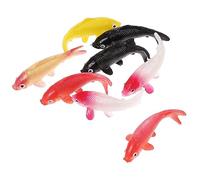 UPKOCH 8pcs Miniature Figurines Dollhouse Carp Fish Decor for Landscape Terrarium and Educational Play Safe Material Scale