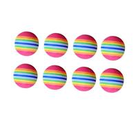 UPKOCH 8pcs Rainbow EVA Training Balls Soft Lightweight Indoor Golf Practice Aid for Approach Shots Safe for Furniture and Glass