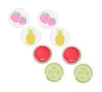 UPKOCH 8pcs Reusable PVC Cooling Eye Masks Gel Ice Packs for Relief and Swelling Reduction Outdoor and Household Cold Compress Pads with Fruit Styles for Headache and Burn Comfort