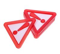 UPKOCH 8pcs Slow Moving Vehicle Signs with Excellent Reflectivity and Nighttime Visibility, Red Plastic Triangle Safety Reflectors for Vehicles, Self-adhesive Warning Signs for Road