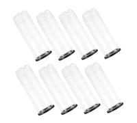 UPKOCH 8Pcs Transparent Tennis Ball Storage PVC Tube with Black Cap Portable Lightweight Holder for Indoor Outdoor Tennis Pickleball Training Matches