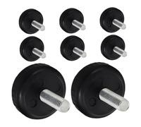 UPKOCH 8pcs Treadmill Adjusting Foot Pad Fitness Equipment Gym Equipment Parts Mounting Hardware Mounting Screws Stand for Walking Pad Treadmill Black Rubber