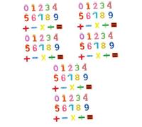 UPKOCH 90pcs Wooden Cartoon Numbers Fridge Magnet Number Fridge Refrigerator Sticker Magnetic Mathematics Symbol Shape Refrigerator Magnet Sticker for Boys and Girls Learning at Home