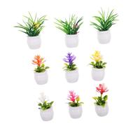 UPKOCH 9pcs Miniature Dollhouse Potted Plants Realistic Artificial Bonsai Models Small Landscape Ornaments for Fairy Garden Decoration and Mini Scene Accessories