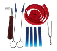 UPKOCH 9pcs Professional Piano Tuning Kit Set with Wrench Hammer Rubber Mutes Portable Case Fit Acoustic Upright Piano Repair Tools for Technicians and Musicians