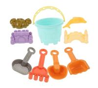 UPKOCH 9Pcs Sandcastle Building Kit for Beach with Rake Bucket More for Outdoor Fun Creative Summer Sandbox Play