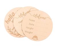 UPKOCH 9pcs Wooden Milestone Cards Birth Announcement Sign for Growth Records