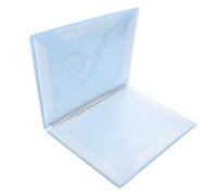 UPKOCH A4 Size Music Folder with 20 Pages Ring Binder, Blue Pp and Aluminum Alloy Material, Provides Independent Spaces, Reusable Music Document Organizer for Office and Meeting Use