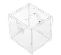 UPKOCH Acrylic Small Spider Enclosure Transparent Reptile Terrarium Secure Habitat for Lizards Tarantulas Snails Breeding Box for Exotic Pets