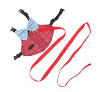 UPKOCH Adjustable Bunny Harness and Leash Set with Elegant Suit Design for Small Rabbits and Pets Breathable Skin-friendly Fabric for Comfortable Outdoor Control and Festive Wear Red