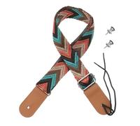 UPKOCH Adjustable Classical Guitar Strap with Double Hooks and Tight Stitching, Bohemian Style Nylon and Leather Ukulele Accessory Designed for Left Handed Ukulele Adult Players,