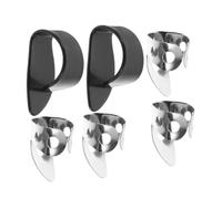 UPKOCH Adjustable Guitar Finger Picks Set with Fingerstyle and Plastic Thumbpicks for Acoustic Electric Guitar Banjo Mandolin Players Comfortable Quick Wear Design