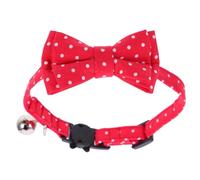 UPKOCH Adjustable Pet Dog Collar with Detachable Bow Tie and Bell Breathable Comfortable Neckwear for Cats and Dogs Holiday Costume Accessory for Christmas Parties Anti-lost Bright Color