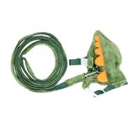 UPKOCH Adjustable Small Pet Harness with Buckle Lightweight Ferret Leash for Safe Outdoor Walking One Hand Operation Convenient Control Green Dinosaur Design Random Color