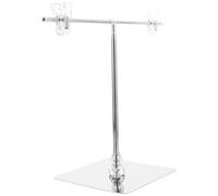 UPKOCH Adjustable T Shaped Poster Stand Holder Silver Metal Desktop Display Clamp for Indoor Store Advertising Sign Banner
