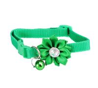 UPKOCH Adorable Flower Pet Collar with Bell Neck Chain for Cats Dogs Creative Green Design for Fashion Parties Durable Safe